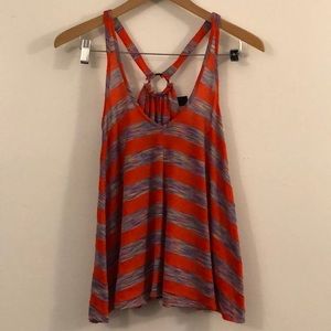 Multi colored striped tank